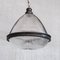 Antique French Holophane Prismatic Glass Pendant Light 4