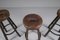 Mid-Century Spanish Leather, Wood, and Iron Barstools, Set of 3 14