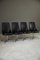 American Swivel Dining Chairs in Black Vinyl, Set of 4, Image 7