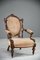 Victorian Walnut Open Armchair 1