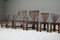 Arts & Crafts Carved Oak Chairs, Set of 6 1