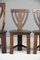 Arts & Crafts Carved Oak Chairs, Set of 6, Image 4