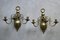 Brass 3-Branch Wall Candle Sconces, Set of 2 10