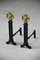 Wrought Iron Andirons, Set of 2 1