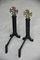 Wrought Iron Andirons, Set of 2 5