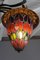 Antike Jugendstil Buntglas Wandlampe 2