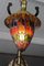 Antike Jugendstil Buntglas Wandlampe 3