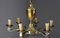 Large Vintage Brass Chandelier, Image 10