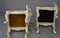 Sedie angolari in stile rococò bianche e dorate, set di 2, Immagine 2