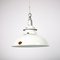 Industrial White Enamel Pendant with Perforated Neck from Thorlux, 1950s 2