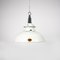 Industrial White Enamel Pendant with Perforated Neck from Thorlux, 1950s 1
