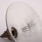 Pantalla Holophane vintage de vidrio angular con galerías de latón, años 20, Imagen 4