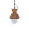 Rusted Explosionproof Industrial Pendant Light from Holophane, 1950s 1