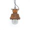 Rusted Explosionproof Industrial Pendant Light from Holophane, 1950s, Image 1