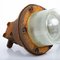 Lámpara colgante industrial a prueba de explosiones oxidada de Holophane, años 50, Imagen 4