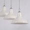Lampe à Suspension Industrielle en Émail Blanc par Benjamin Electric, 1950s 6
