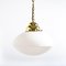 Large Reclaimed Ovaloid Opaline Factory Pendant Light, 1920s, Image 10
