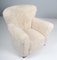 Danish Lambskin Armchair, 1940s 2