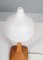 Oak and Opal Glass Table Lamp from Luxus, Sweden, 1970s 6
