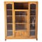 Art Deco French Walnut Vitrine Bookcase, 1930s 1