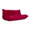 Red Fabric Togo Three-Seater Sofa by Michel Ducaroy for Ligne Roset, Image 6