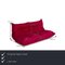 Red Fabric Togo Three-Seater Sofa by Michel Ducaroy for Ligne Roset, Image 2