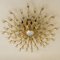 Crystal and Gilded Brass Wall or Ceiling Light attributed to Oscar Torlasco for Stilkronen, 1970s 8