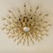 Crystal and Gilded Brass Wall or Ceiling Light attributed to Oscar Torlasco for Stilkronen, 1970s, Image 8