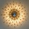 Crystal and Gilded Brass Wall or Ceiling Light attributed to Oscar Torlasco for Stilkronen, 1970s 4
