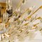 Crystal and Gilded Brass Wall or Ceiling Light attributed to Oscar Torlasco for Stilkronen, 1970s 5