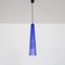 Blue Glass Hanging Lamp by Vistosi, Italy, 1960s 2