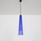 Lampe à Suspension en Verre Bleu par Vistosi, Italie, 1960s 2