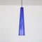 Blue Glass Hanging Lamp by Vistosi, Italy, 1960s, Image 1