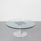 Industrial Round Coffee Table Glass, 2000s 1