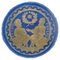 Venetian Blue Glass Romanesque Revival Medallion, Late 19th Century 1