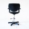 Swivel Office Chair in Chromed Steel and Skai, 1960s 5