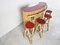 Mobile bar Tiki Mid-Century con sgabelli, anni '60, set di 5, Immagine 8