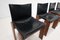 Black Leather Chairs Model Monk attributed to Afra & Tobia Scarpa for Molteni, 1970s, Set of 4, Image 4