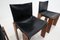 Black Leather Chairs Model Monk attributed to Afra & Tobia Scarpa for Molteni, 1970s, Set of 4 8
