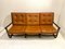 Mid-Century Modern Rattan and Cognac Leather Sofa, Italy, 1970s, Image 4