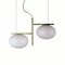Alba Suspension Lamp with Double Arm in Bronze by Mariana Pellegrino for Oluce 2