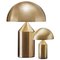 Large and Small Gold Table Lamp by Vico Magistretti for Oluce, Set of 2 1