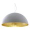 Suspension Lamp Sonora White Outside and Gold Inside by Vico Magistretti for Oluce 1