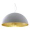 Suspension Lamp Sonora White Outside and Gold Inside by Vico Magistretti for Oluce, Image 1