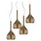 Suspension Lamps Lys Satin Gold Glazed by Angeletti E Ruzza for Oluce, Set of 4, Image 5
