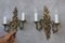 French Brass Wall Sconces Lamps with 2 Lights, 1960s, Set of 2 2