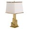 Mid-Century Italian Brass Table Lamp with Skyscraper Structure by Romeo Rega, 1970s, Image 1