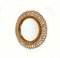 Mid-Century Rattan and Bamboo Round Wall Mirror, Italy, 1960s, Image 3