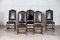 French Louis XIV Style Oak Chairs, 1920s, Set of 6 3