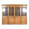 19th Century English Glazed Oak Breakfront Bookcase 1
